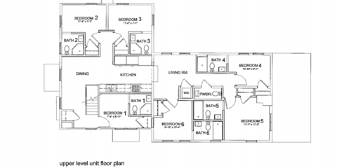 Floor plan for 6 beds, 6.5 baths, 1482 sqft